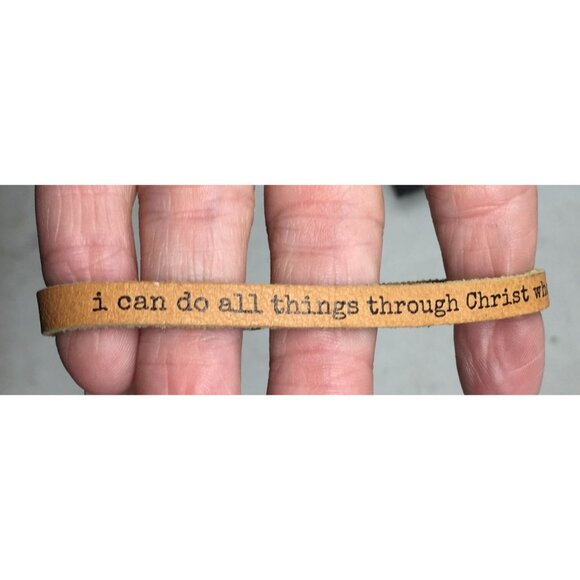 ''i can do all things through Christ who strengthens me'' Bible Verse Bracelet - Picture 5 of 8